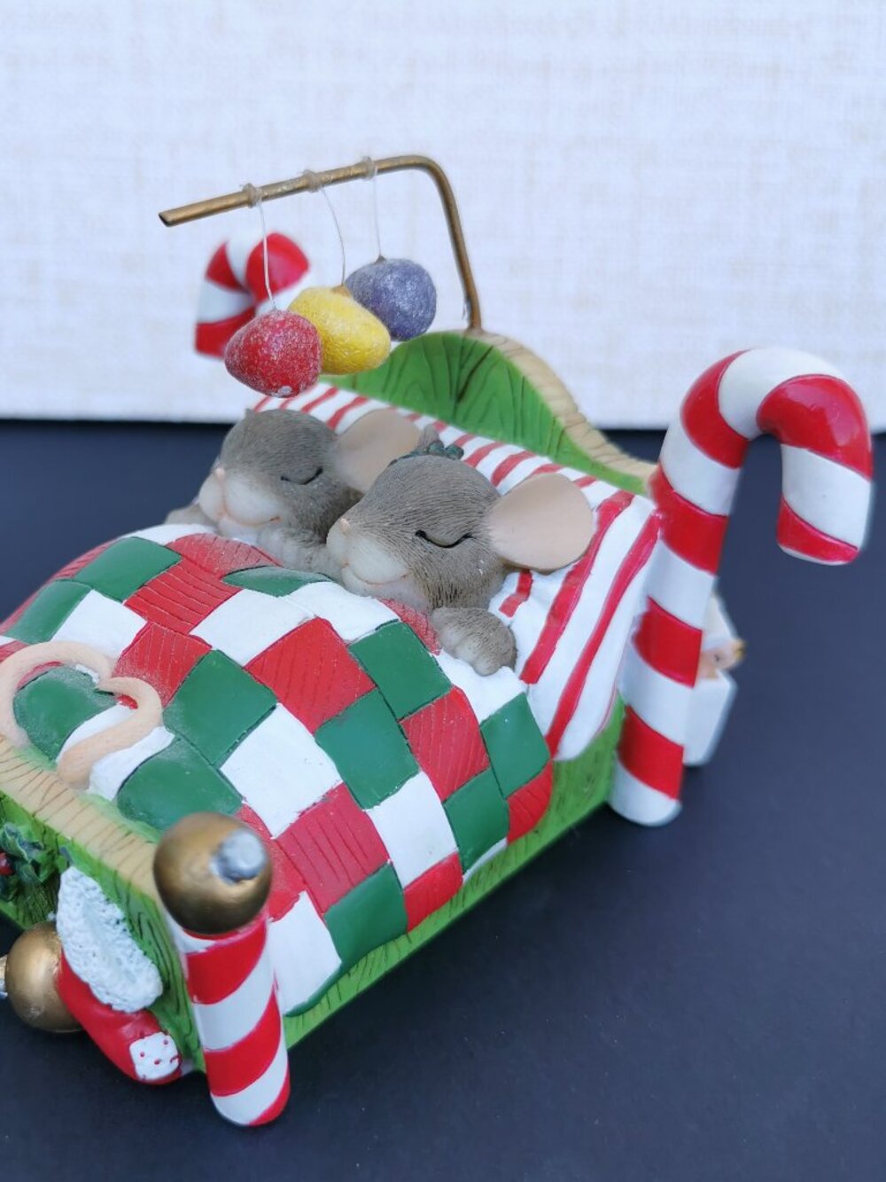 Fitz & Floyd Charming Tails Visions of Sugarplums Figurine Mice Mouse Christmas